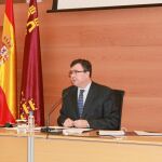 El portavoz regional, José Ballesta, después del Consejo de Gobierno