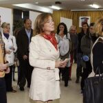 Ana Botella y José María Aznar, en su colegio electoral