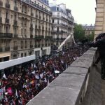 Los simpatizantes de Hollande toman la Bastilla