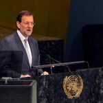 Rajoy durante su discurso en la sesión inaugural de la 67ª Asamblea General de Naciones Unidas