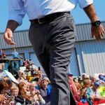 El candidato republicano, Mitt Romney, antes de su discurso
