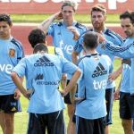 La Selección entrenó ayer en Las Rozas antes de viajar a Minsk