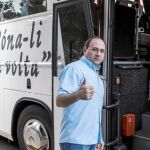 El autobús estaba siendo reparado ayer en un taller y tuvo que suspender su recorrido