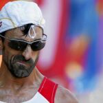 García Bragado tuerce el gesto durante un momento de la carrera