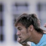 Neymar, en un entrenamiento