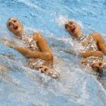 El equipo español de natación sincronizada