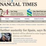 Portada de la edición digital del Financial Times