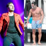 A la izq. el cantante durante un concierto en Gijón en mayo, y a la der. disfrutando de unas vacaciones en Marbella en 2012 / Gtres