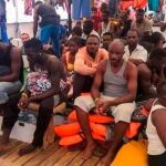 Migrantes a bordo del Open Arms
