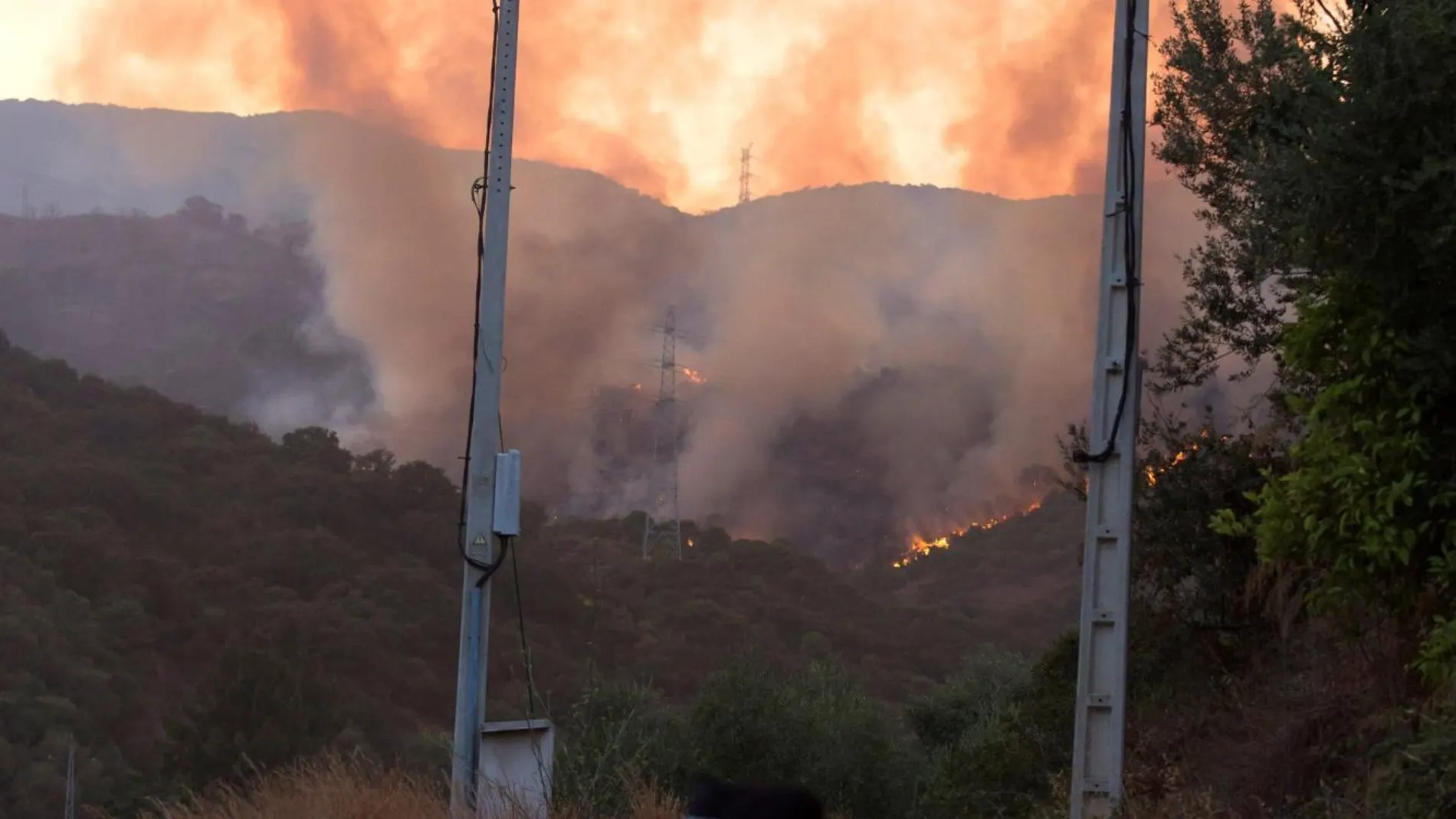 Cientos de personas han sido desalojadas por el incendio / Foto: Efe