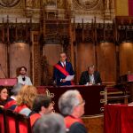 Celestino Corbacho durante la intervención en el pleno de constitución del Ayuntamiento de Barcelona