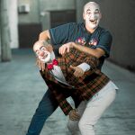 Alex Coelho (izda.) y José Piris (dcha.) dirigen la escuela de teatro gestual Noveau Colombier