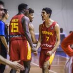 Santiago Aldama, celebra un triunfo de España