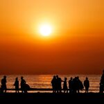 Noche de San Juan en la playa de Valencia en el año 2019