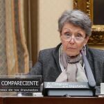 Rosa María Mateo, administradora única provisional de la corporación cuando compareció en la comisión del Congreso