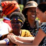 Meghan Markle, a su llegada a Ciudad del Cabo