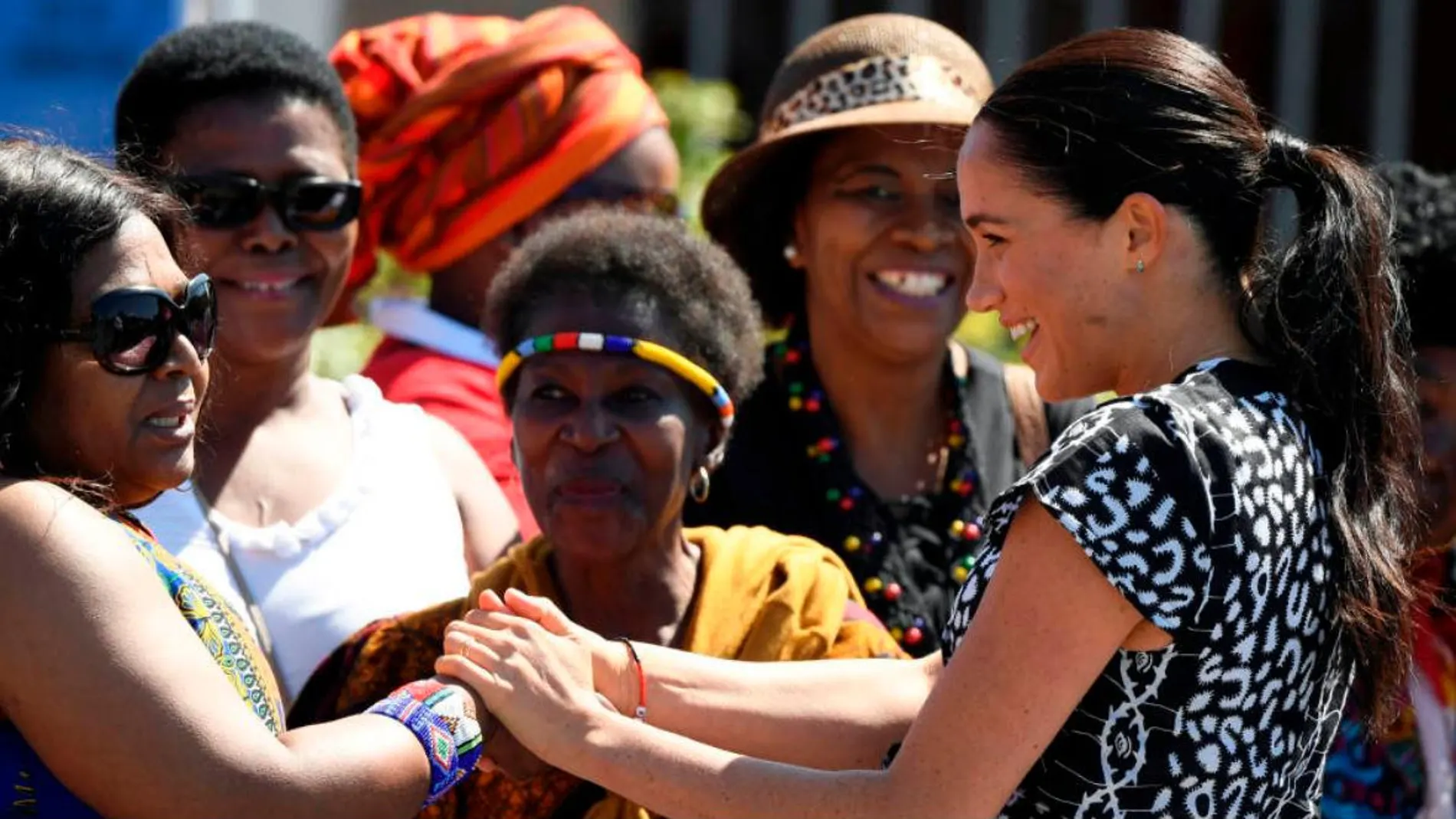 Meghan Markle, a su llegada a Ciudad del Cabo