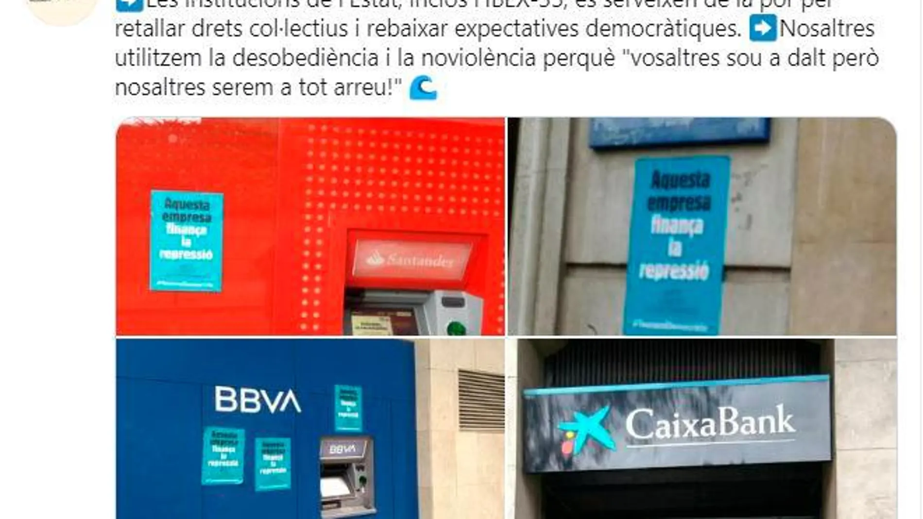 Tsunami Democràtic’ es una iniciativa surgida de la sociedad civil y con la complicidad de todos los partidos independentistas y entidades / Twitter