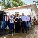 Diaz Ayuso durante la visita a las zonas afectadas