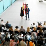 Isabel Díaz Ayuso e Ignacio Aguado, ayer, en rueda de prensa tras rubricar el acuerdo de ambas formaciones