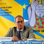 El presidente de la Generalitat, Quim Torra, en Prada de Conflent