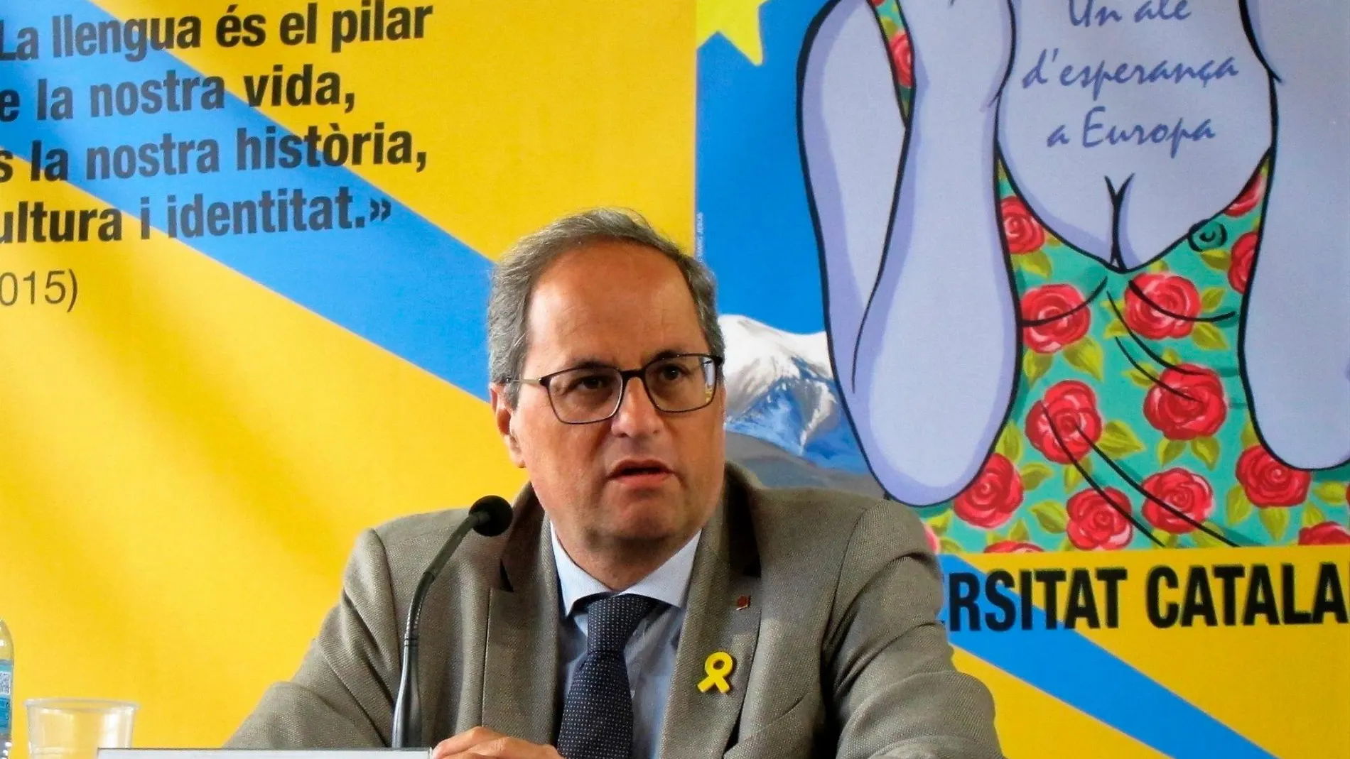 El presidente de la Generalitat, Quim Torra, en Prada de Conflent