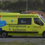Ambulancia medicalizada que ha atendido en uno de los accidentes