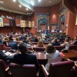 El candidato a la Presidencia de la Comunidad, Fernando López Miras, apeló ayer a la responsabilidad de los partidos para recibir su confianza con un discurso lleno de propuestas basadas en un modelo continuista de sus políticas de empleo, educación e infraestructuras
