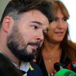 Gabriel Rufián, hoy en el Congreso/Foto: C. Pastrano
