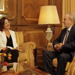 Isabel Franco y Alberto Castillo, en la reunión de hoy