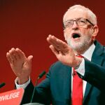 Jeremy Corbyn, ayer en el cierre del congreso laborista