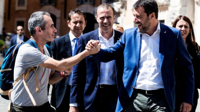 El líder de la ultraderechista Liga y ministro del Interior en funciones, Matteo Salvini/Efe