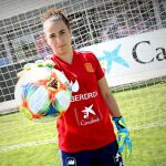 Cata Coll en la ciudad del fútbol de las rozas