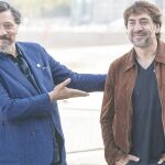 Carlos y Javier Bardem, ayer en el Festival de San Sebastián, donde presentaron el documental «Santuario». Foto: Europa Press