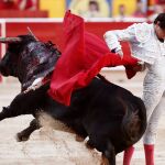 Roca Rey durante su última compadecencia en San Fermín