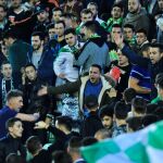 Aficionados del Real Betis en el Benito Villamarín
