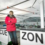 Óscar Camps, fundador de Open Arms, a bordo de la embarcación de rescate