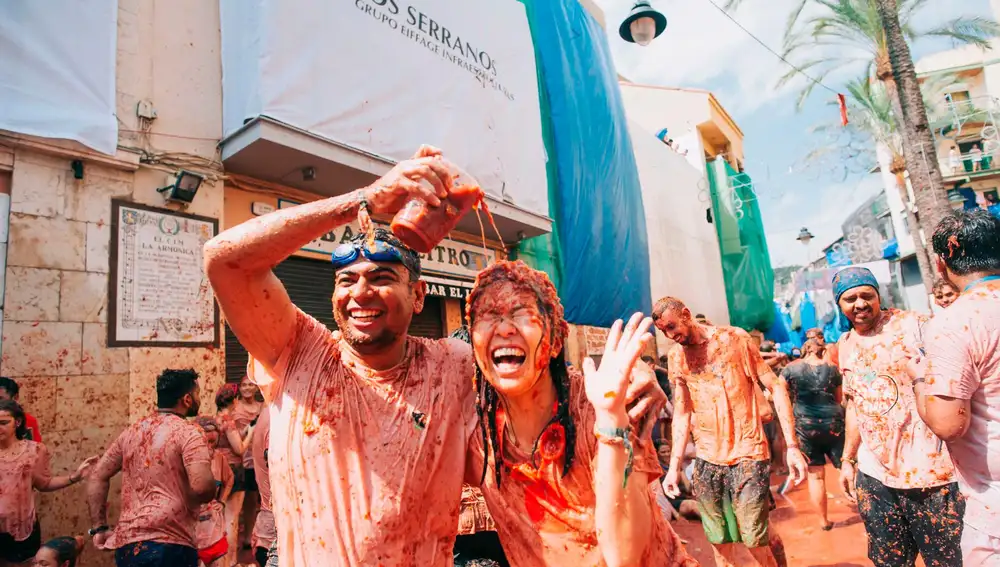 Celebración de la Tomatina de Buñol