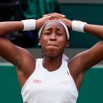 Cori Gauff después de ganar a Venus Williams en primera ronda de Wimbledon