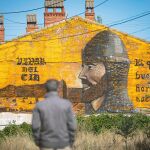 Un mural en Vivar recuerda al Cid Campeador con la frase «El que en buena hora nació»