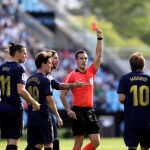 Momento de la expulsión de Modric en Vigo