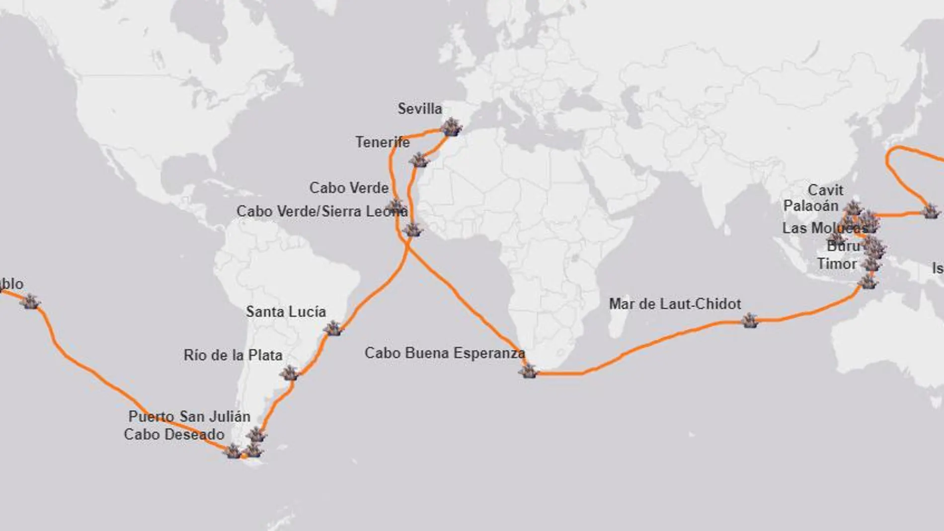 La narración de la primera vuelta al mundo escrita por Antonio Pigafetta