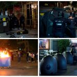 Imágenes de los disturbios esta noche en Madrid. (Fotos: Efe)