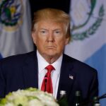 Donald Trump en un acto hoy en Nueva York. (AP Photo/Evan Vucci)