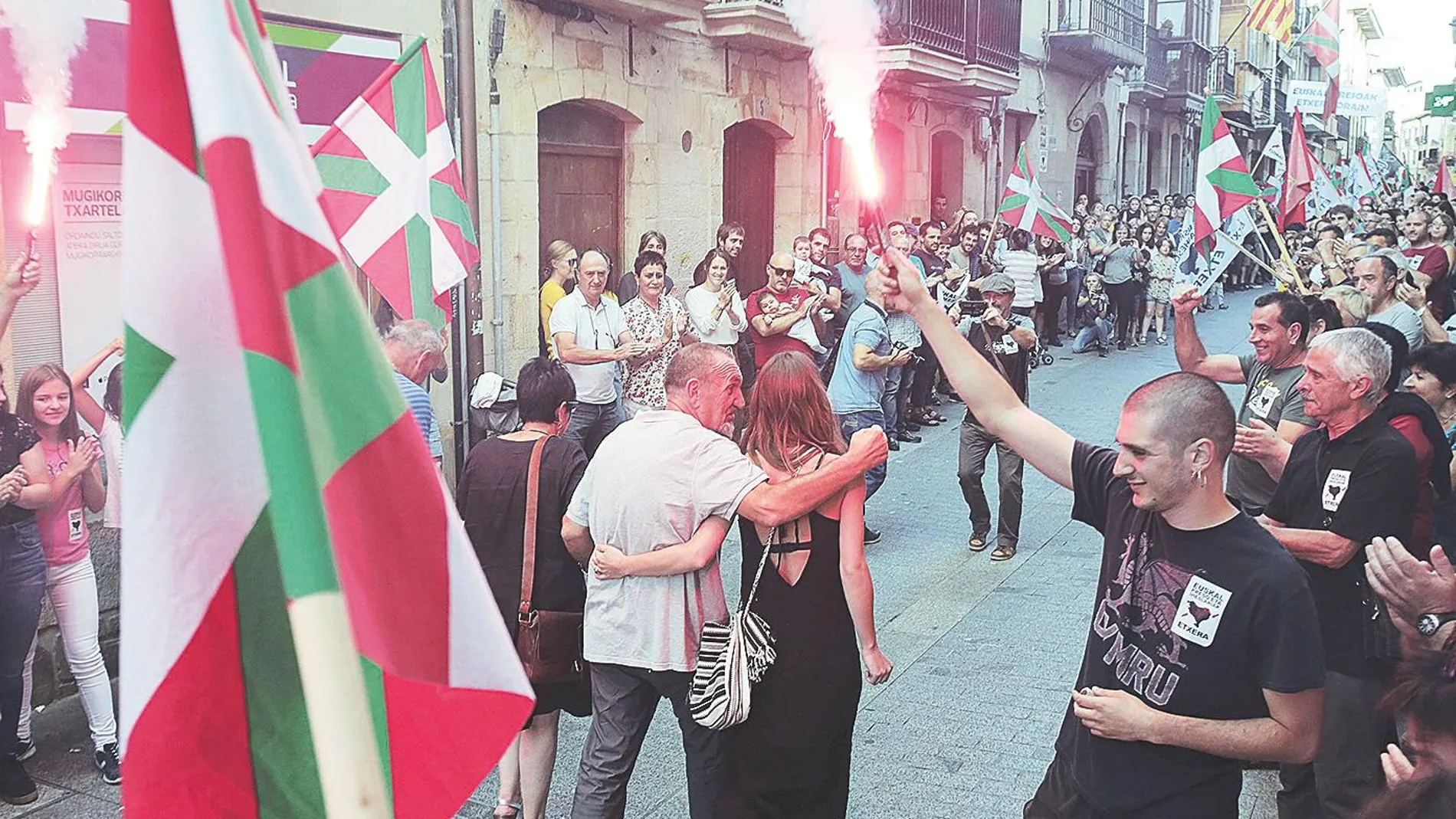 Javier Ugarte, homenajeado el pasado domingo en la localidad de Oñate (Guipúzcoa)