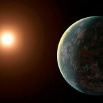 Recreación artística del sistema planetario descubierto alrededor de la estrella GJ 357