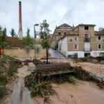 El río Clariano se desbordó ayer