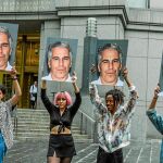 Un grupo de mujeres en una protesta contra Epstein, en una foto de archivo