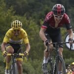 Geraint Thomas entra en meta por delante de Alaphilippe