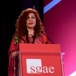 Pilar Jurado en la asamblea general de la SGAE / Foto: Efe